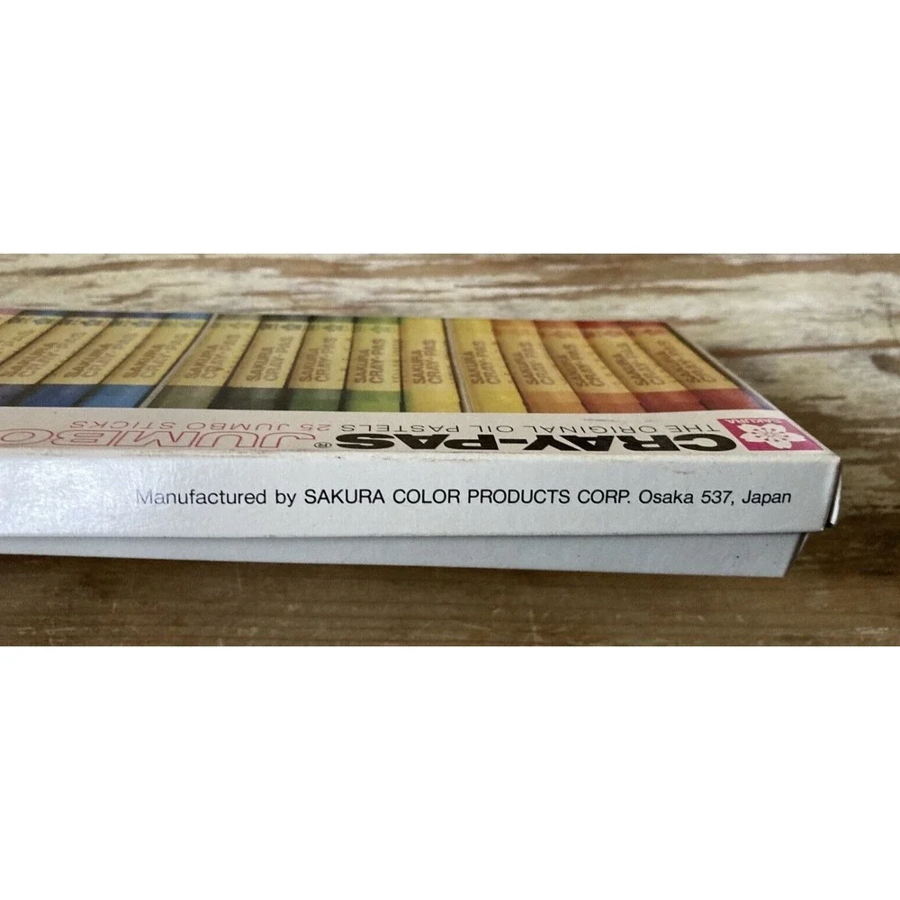 Vintage artist art drawing supplies Sakura Cray Pas Jumbo oil pastels 25 sticks